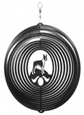 Boston Terrier Circle Black Wind Spinner