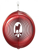 Brussels Griffon Circle Red Wind Spinner