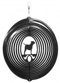 Bull Terrier Circle Black Wind Spinner