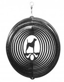 Jack Russell Circle Black Wind Spinner