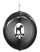 Kerry Blue terrier Circle Black Wind Spinner