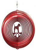 Kerry Blue terrier Circle Red Wind Spinner