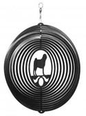 Pug Circle Black Wind Spinner