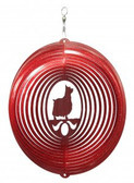 Silky Terrier Circle Red Wind Spinner