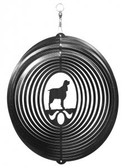 Springer Spaniel Circle Black Wind Spinner