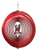 Tibetan Spaniel Circle Red Wind Spinner