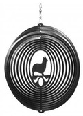 Welsh Pembroke Corgi Circle Black Wind Spinner