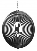 Westie Terrier Circle Black Wind Spinner