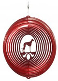 Whippet Circle Red Wind Spinner