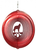 Belgian Sheepdog Circle Red Wind Spinner
