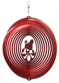 Lowchen Circle Red Wind Spinner