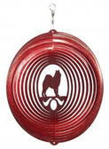 Samoyed Circle Red Wind Spinner