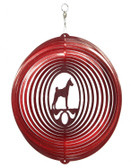 Basenji Circle Red Wind Spinner