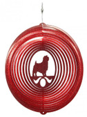 Norfolk Terrier Circle Red Wind Spinner