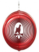 English Springer Spaniel Circle Red Wind Spinner