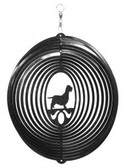 Wirehaired Dachshund Circle Black Wind Spinner