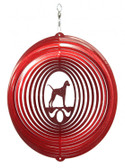 Dalmatian Circle Red Wind Spinner