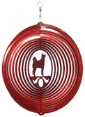 Icelandic Sheepdog Circle Red Wind Spinner