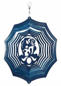 Fish - Bass Web Blue Wind Spinner