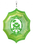 Frog Web Lime Green Wind Spinner