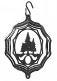 Pine Tree Tini Black Wind Spinner