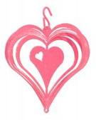 Heart Valentines Tini Pink Wind Spinner