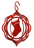 Christmas Stocking Tini Red Wind Spinner