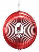 Donkey Circle Red Wind Spinner