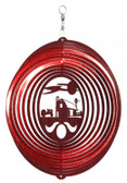 Farm Circle Red Wind Spinner