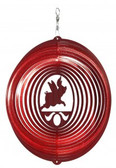 Flying Pig Circle Red Wind Spinner