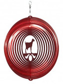 Goat - Nubian Circle Red Wind Spinner
