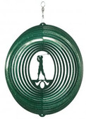 Golfer - Male Circle Green Wind Spinner