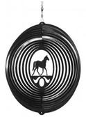 Horse - Quarter Circle Black Wind Spinner