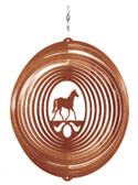 Horse - Quarter Circle Copper Wind Spinner