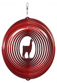 llama Circle Red Wind Spinner