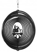 Motorcycle - easy rider Circle Black Wind Spinner