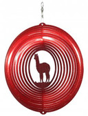 Alpaca Circle Red Wind Spinner
