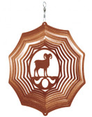 Bighorn Sheep Web Copper Wind Spinner
