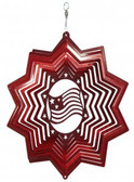 Flag Star Red Wind Spinner