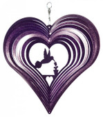 Hummingbird heart Purple Wind Spinner