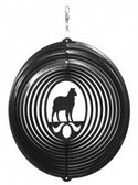 Australian Shepherd Circle Black Wind Spinner