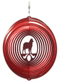 Australian Shepherd Circle Red Wind Spinner
