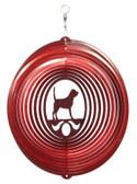 Beagle Circle Red Wind Spinner