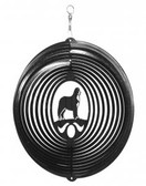 Bernese Mountain Dog Circle Black Wind Spinner