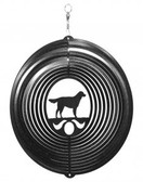 Golden Retriever Circle Black Wind Spinner