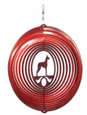 Great Dane Circle Red Wind Spinner