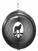 Great Pyrenees Circle Black Wind Spinner