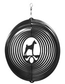 Basenji Circle Black Wind Spinner