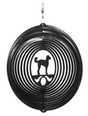 Labradoodle Circle Black Wind Spinner