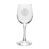 Firefighter 12 oz Classic White Wine Glass